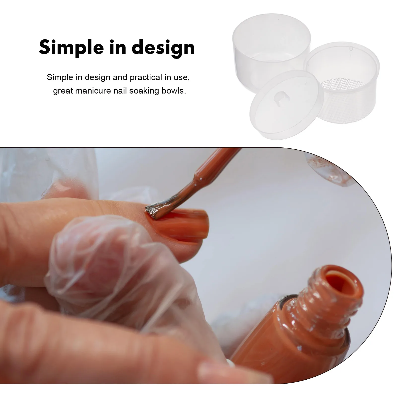 

1 set 1 Set Art Tweezer Cleaner Box Manicure Tools Soaking Tray Plastic Tool Cleaner With Detachable Tray Reusable Sturdy Design