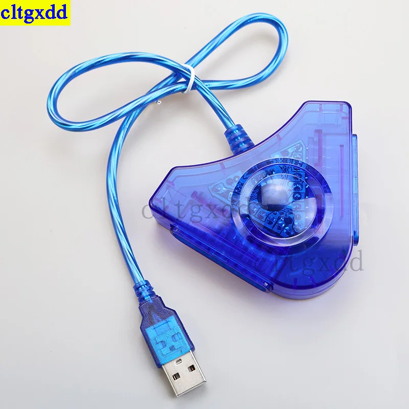 Cltgxdd 1本のアダプターケーブル、PS2からPCゲームへの接続用、デュアル接続ポイントとUSBコンバーターを備えています。