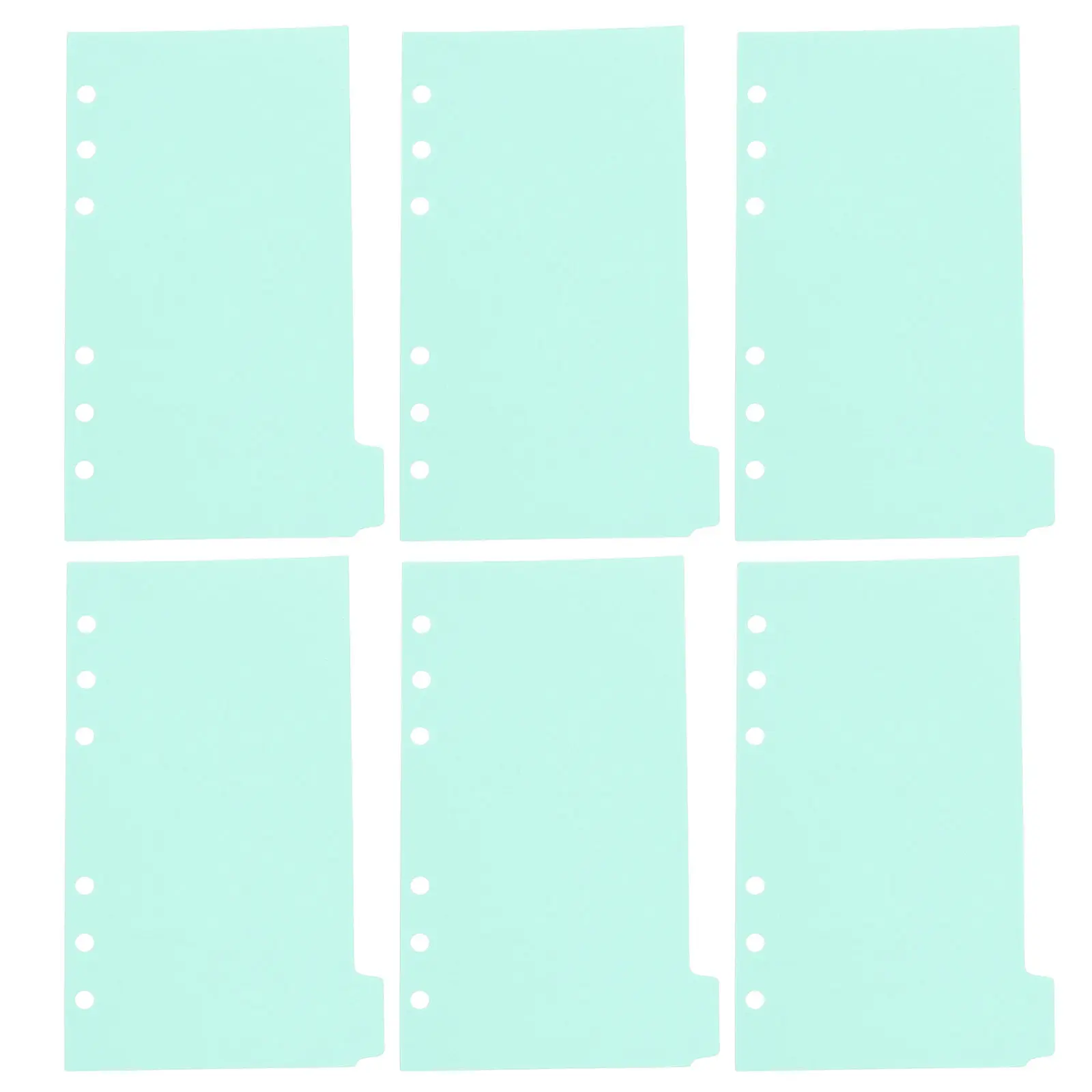 

6 Sheets A6 Binder Index Dividers Page Dividers for Notebook Planner Supplies Tabbed Divider Sheets Organized Binder Insert Set