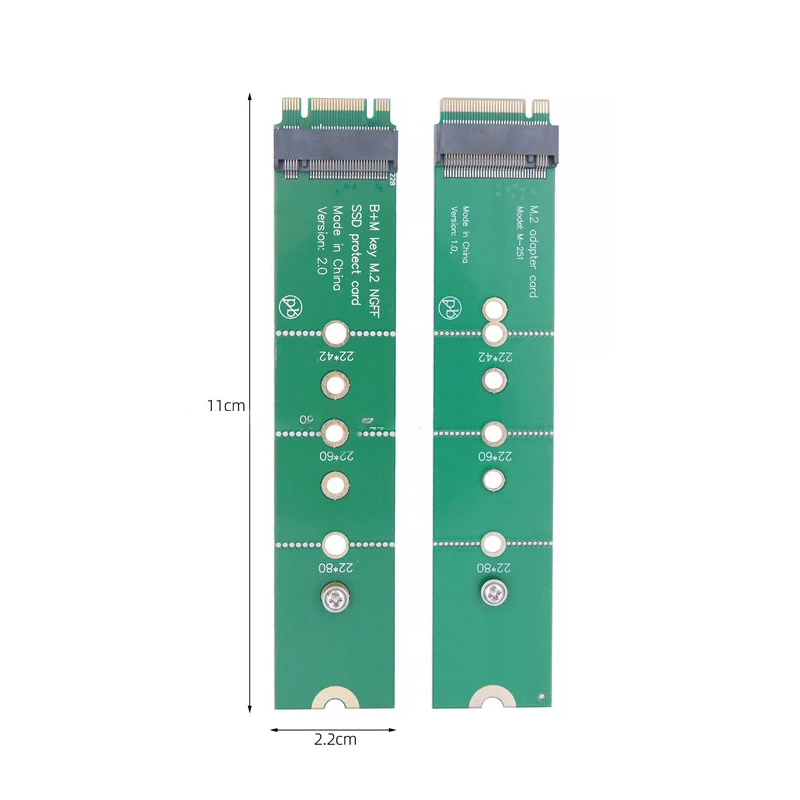 SATA M.2 NGFF NVME Extended SSD Hard Disc Adapter Card convertitore PCIE per PC Laptop Riser Board Support 2230 2242 2260 2280