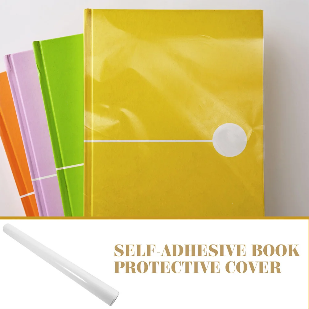 

1 Roll Self-Adhesive Transparent Book Cover Protective Film Clear Scratch Resistant for Textbooks Notebooks Scrapbooks