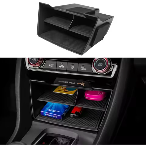 for 10th Gen Civic Central Console Storage Box Cards Organizer for Honda Civic Sedan Hatchback Coupe Type R 2016 2017 2018 2019