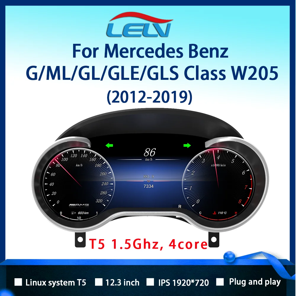 

NEW 12.3 inch For Mercedes Benz GLE GLS ML GL G R-CLASS 2012-2019 Car LCD Digital Cluster Virtual Cockpit Dashboard Instrument