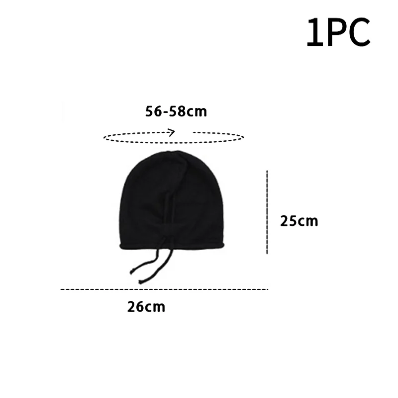 1PC Autumn And Winter Pile Hat With Curled Brim And All-match Warm Cold Hat With Large Head Knitted Drawstring Hat For Women.