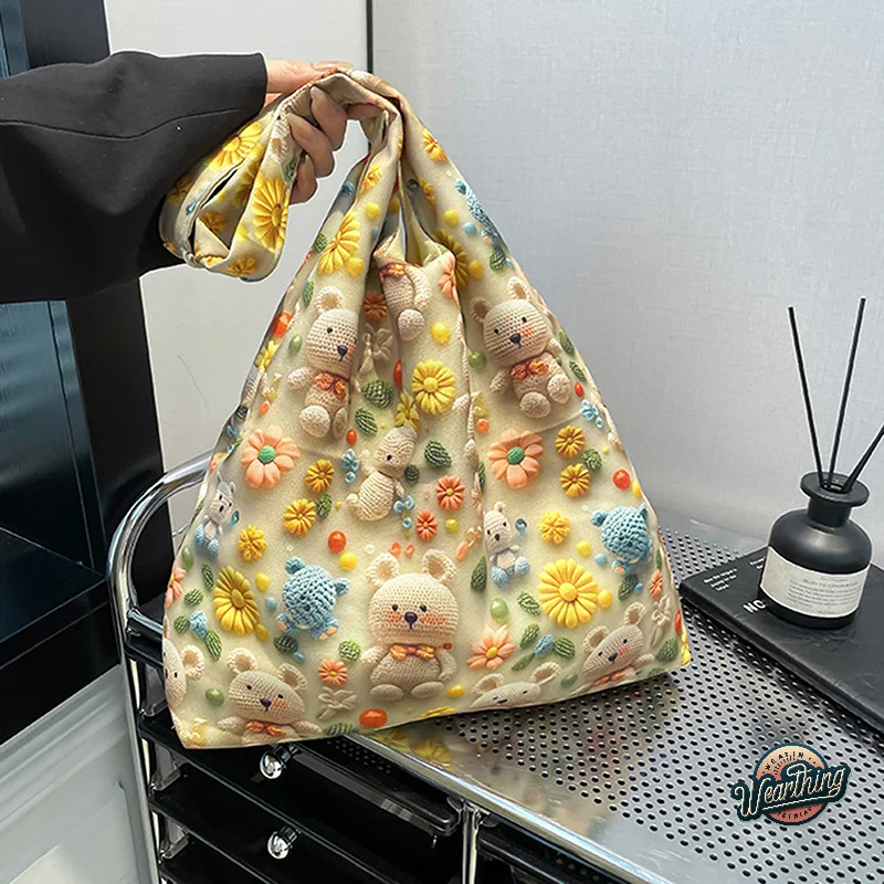 

Sweet Floral Shoulder Bag Women's Large Capacity Handbags Purse Female Hand Tote Bag Travel Shopper Bag