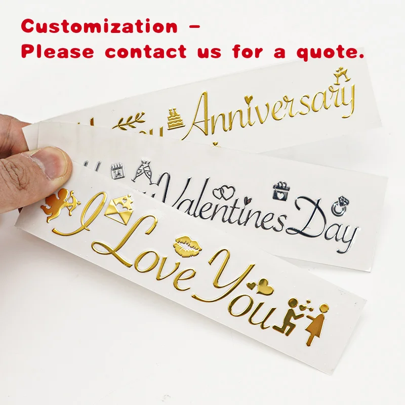 custom.Candle Cosmetics Bottle Metallic Nickel Decal Labels Transfer Sticker Embossed Metal Stickers Perfume Label Stickers