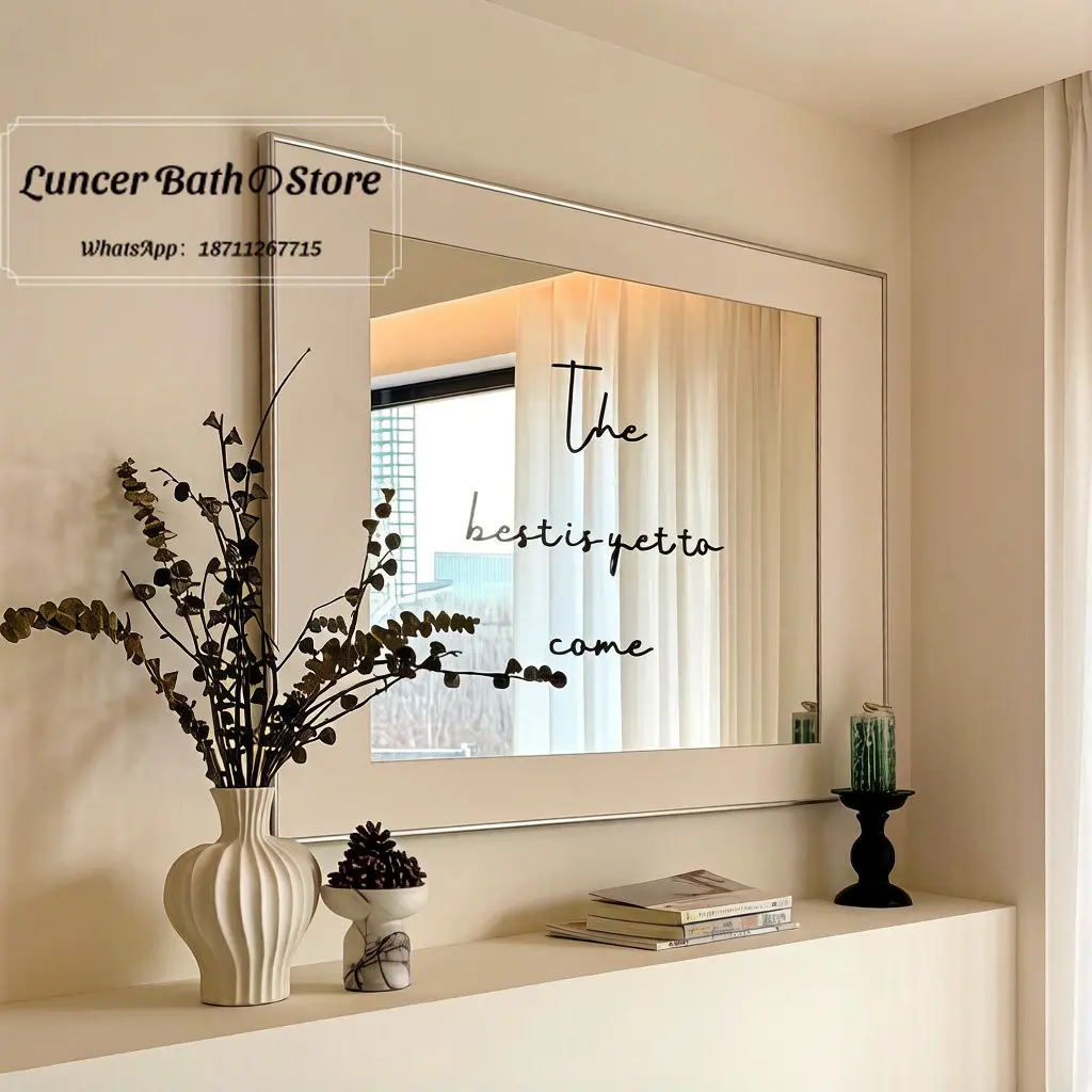 MCM Tapestry Mirror, Bauhaus Wall Decor Mirror for Living Room, French Dining Room Hanging Mirror, Korean Ins Art Mirror