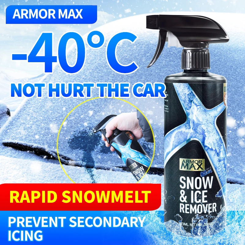 Car snowmelt Front windscreen de-icer De-icing spray Quick defrosting and defrosting to prevent secondary icing