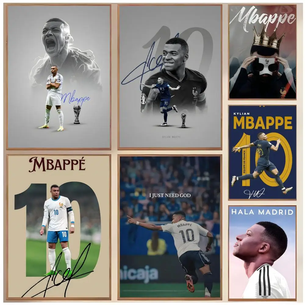 Sports Athlete Football Player K-Kylian Mbappe Poster  Classic Home Interior Design & Modern Wall Decor Art Collection