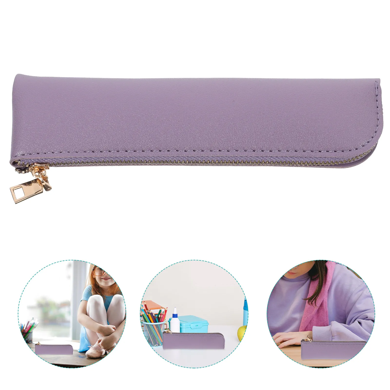 Retro Vintage Pencil Case – Large Capacity PU Zipper Pouch for Students & Adults, Multi-Functional Organizer
