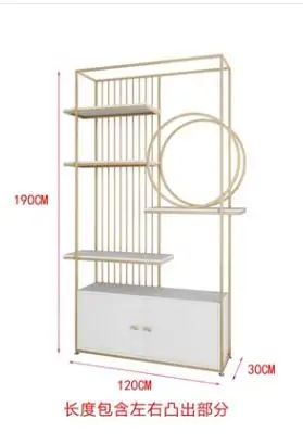 Iron art shelving floor-to-ceiling bookshelf living room porch partition decorative shelf