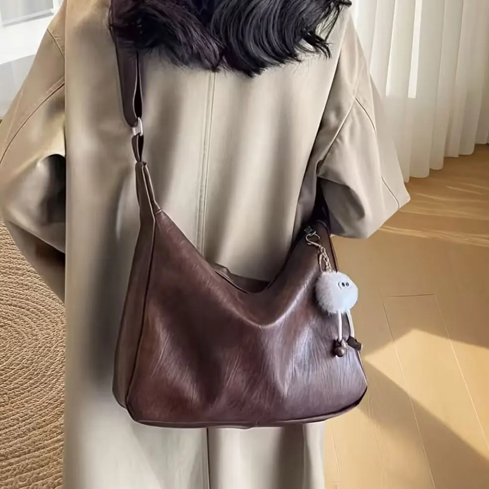 Neue, schlichte Tasche mit großem Fassungsvermögen für Damen, modische und vielseitige lässige Umhängetasche – Detail 2