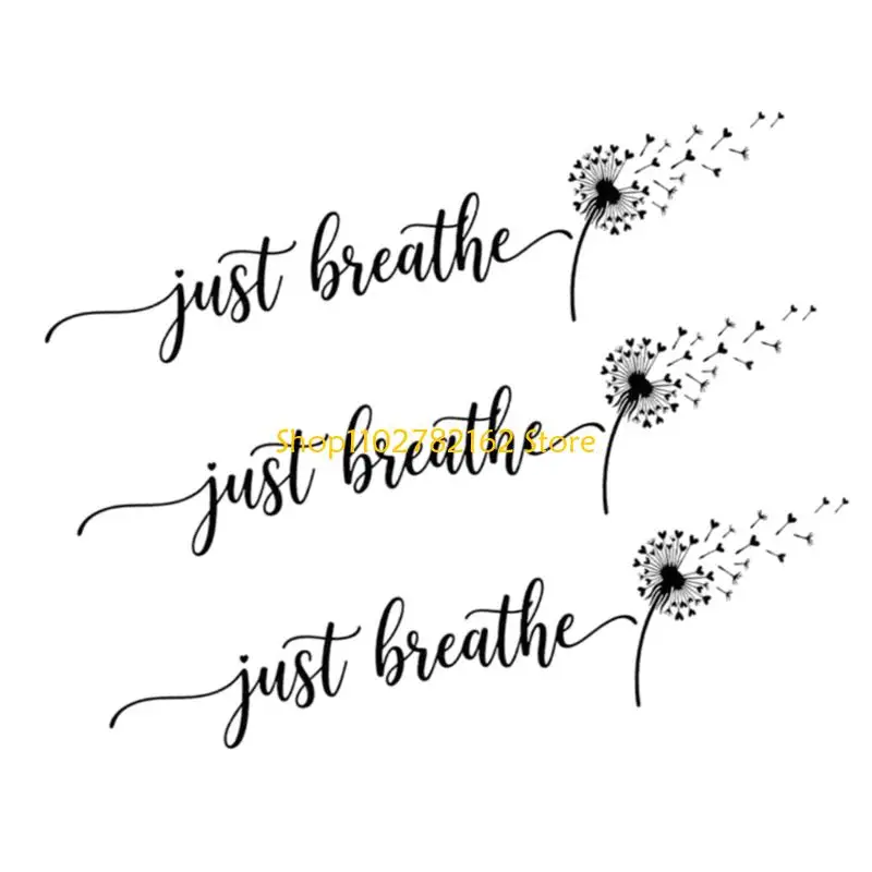 547B Body Panel Label Set, Black PET Script Quote Flower Accent Pack