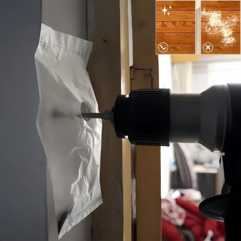 Electric Drill Dust Bag 20mm Hammer Punching Hole Sewage Dust Collector Device  Air Conditioning range hood Drilling holes tool