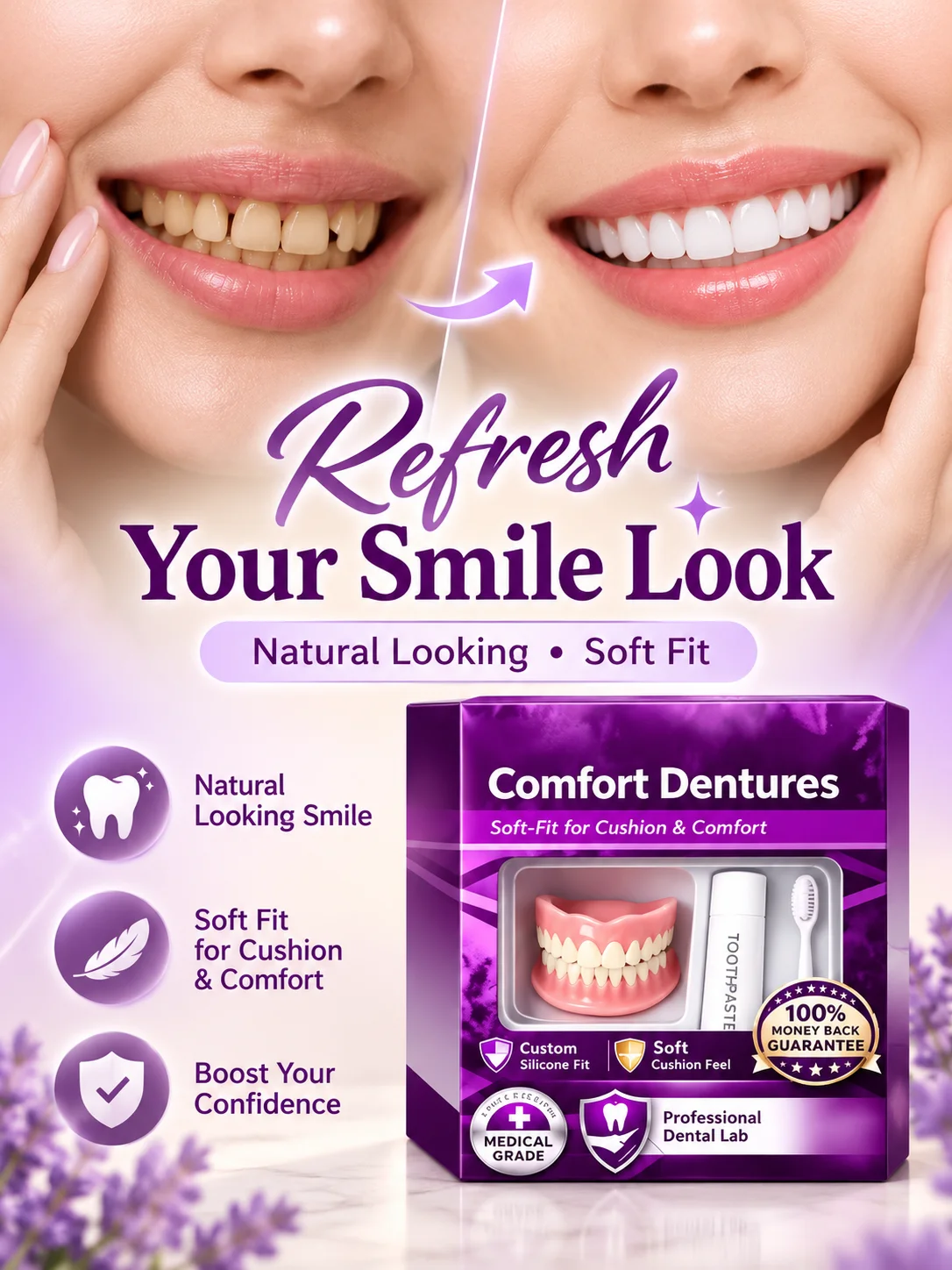 unhappy-with-yellow-uneven-teeth-natural-looking-smile-adult-silicone-upper-lower-dentures-full-set-cosmetic-false-teeth
