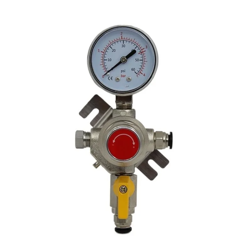 

Beer Canning Pressure Regulator,CO2 Adaptable,Two-stage Pressure Gauge Accessory For Draft Beer Machine Regulation