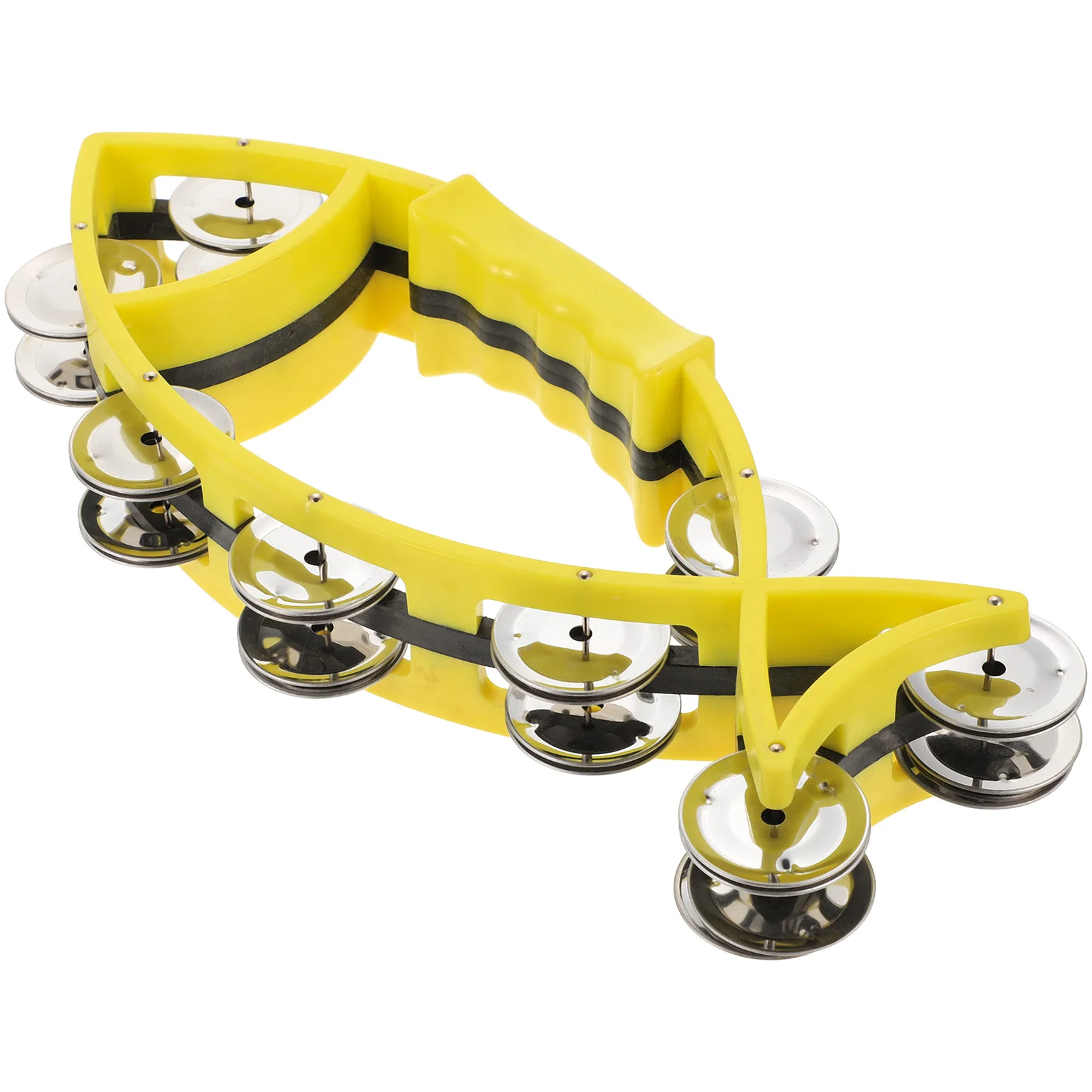 H ベルおもちゃ魚の形グリーン大人楽器ステージパフォーマンスパーカッションおもちゃポータブルパーティータンバリン