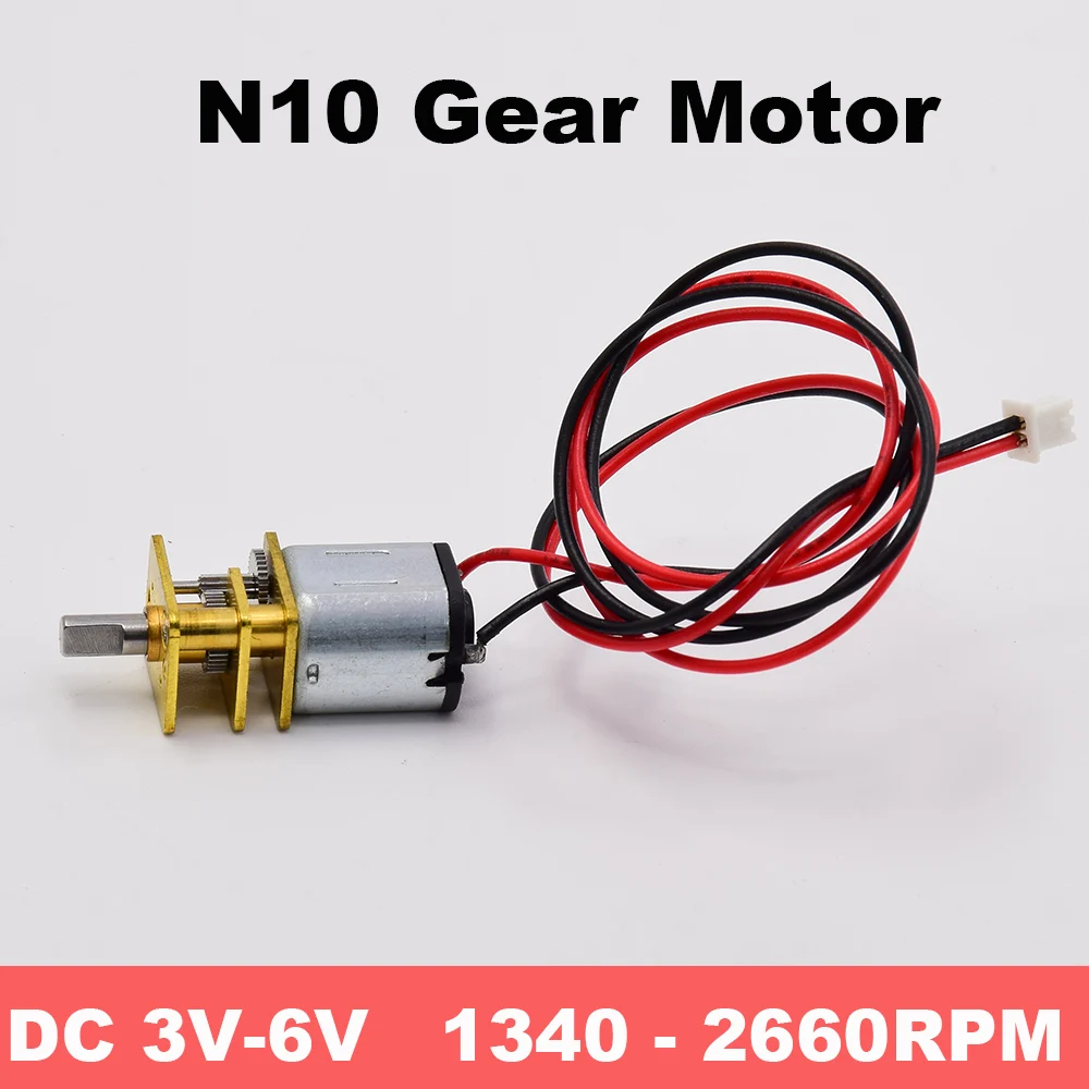 Micro Mini N10 10mm*12mm DC 3V 3.7V 5V 6V 2600RPM Fast Speed Full Metal Gear Motor Gearbox Robot Car