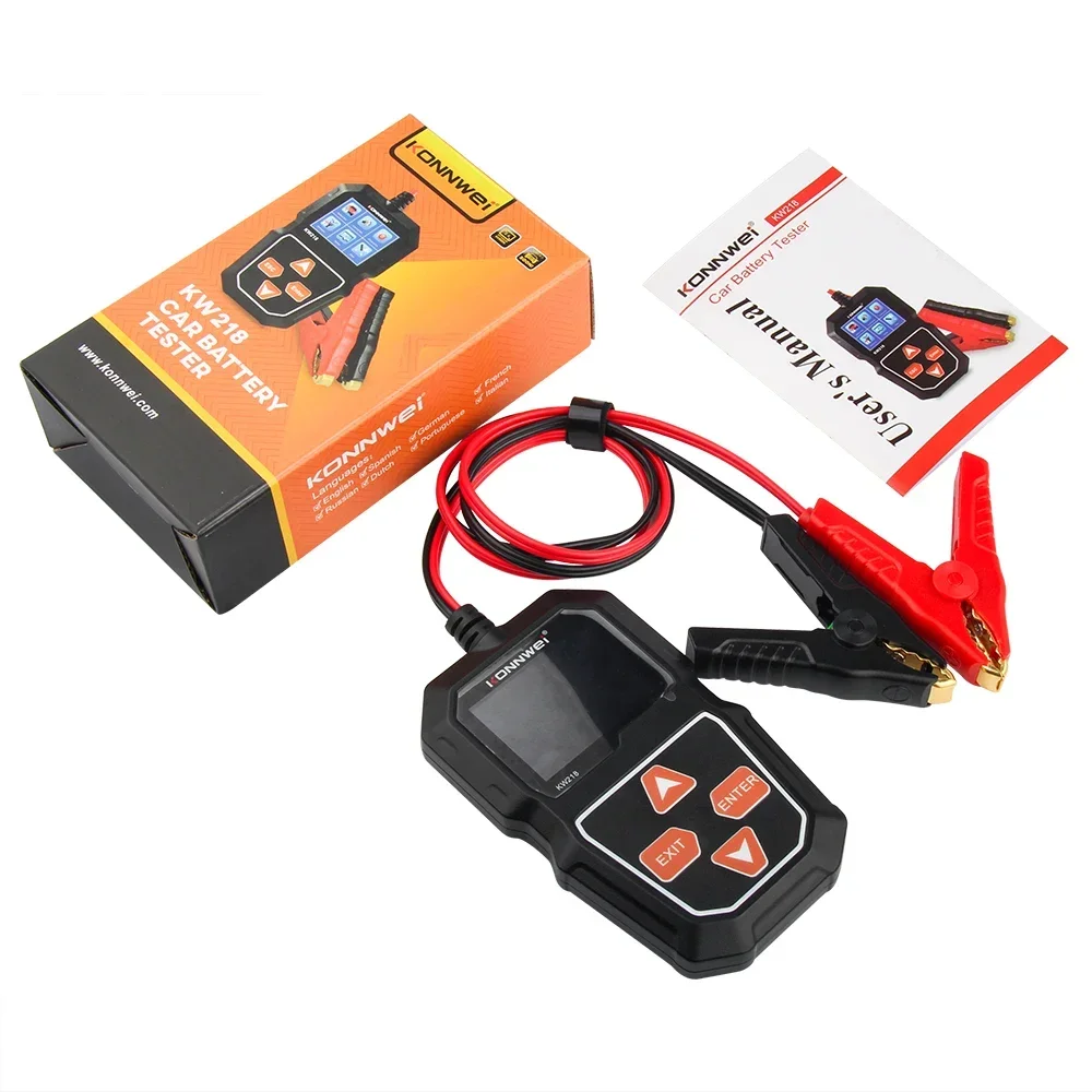 

KONNWEI KW218 6V 12V Car Motorcycle Battery Tester 2000CCA Battery Analyzer Charging Cranking Diagnostic Tool