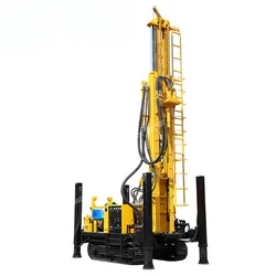 China Trailer Air Compressor Pneumatic Rock Excavator Diamond 300m Water Well Drilling Rig Deep Well