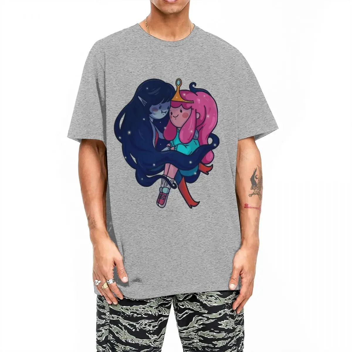 Men Women Marceline X Princess Bubblegum T Shirts Pure Cotton Clothing Casual Short Sleeve Crewneck Tees Original T-Shirts