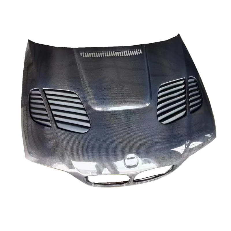 ฝากระโปรงหน้ารถยนต์ คาร์บอนไฟเบอร์ สำหรับรถยนต์ซีรีส์ 3 รุ่น E46 M3 ปี 1996-2004 แบบสองประตู ทำจากคาร์บอนไฟเบอร์แท้ ชิ้นส่วนตัวถังรถยนต์