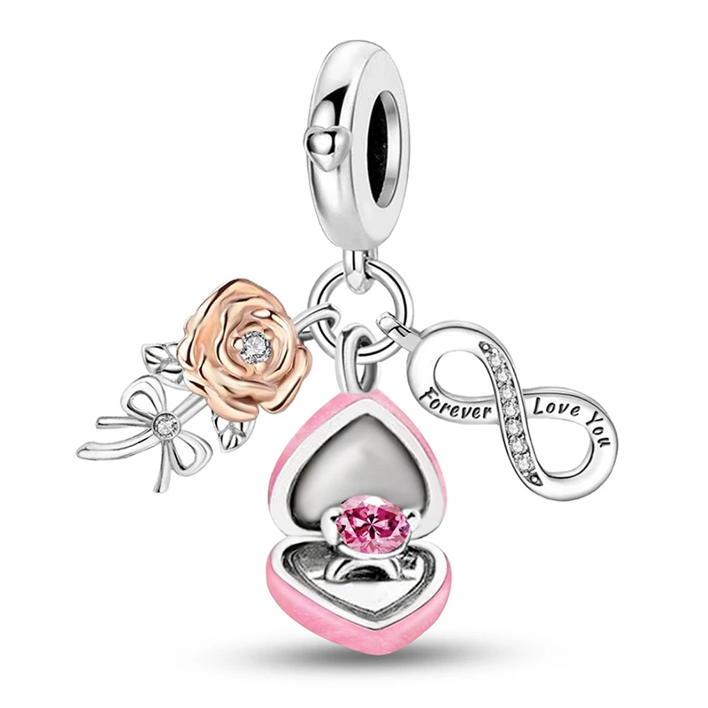 925 Sterling Silver Fashion Piano Backpack Ring Box Charms Beads Fit Original  Bracelets Bangles Fine Jewelry Gift