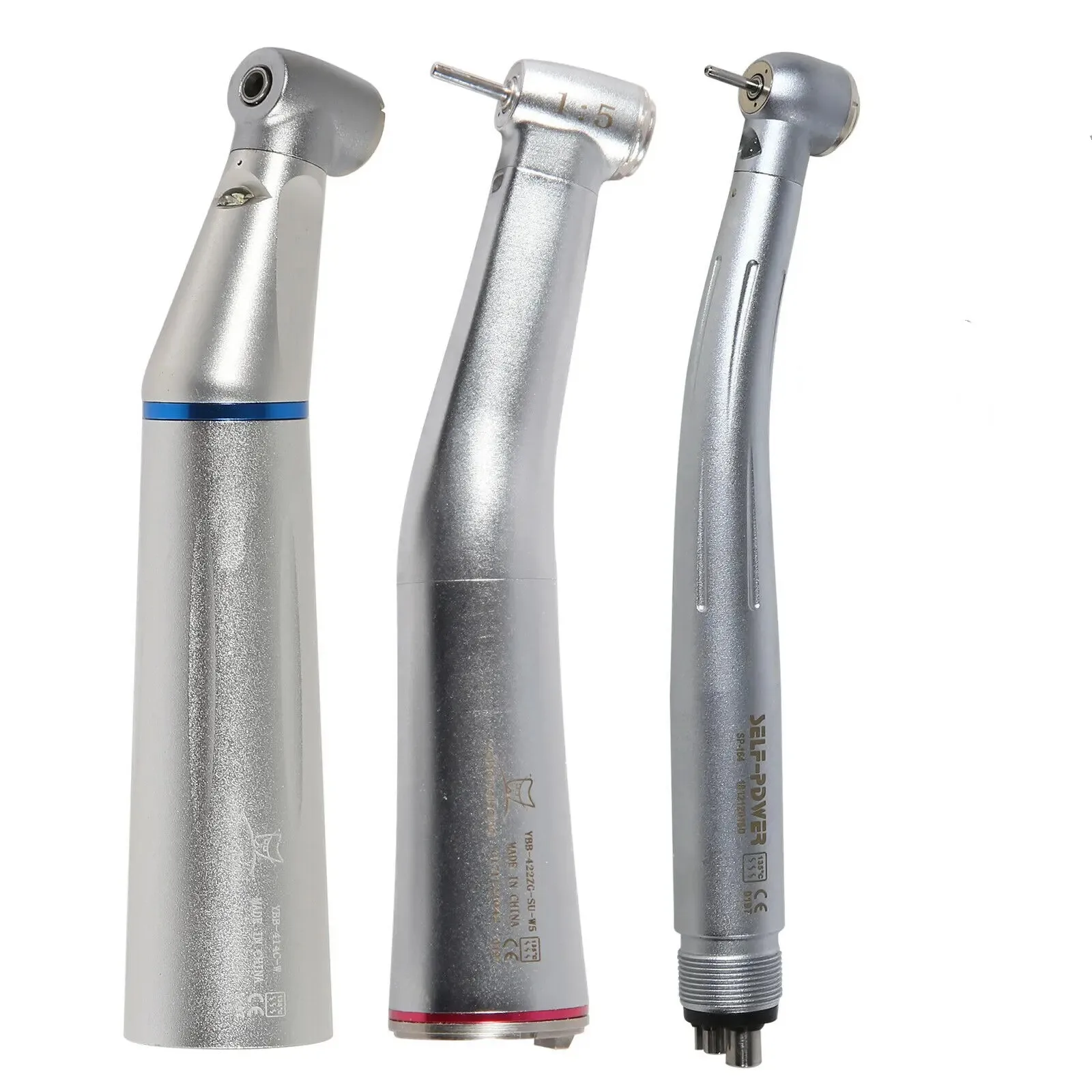 Dental Slow Low Speed Handpiece 1:1/1:5 E-generator  Fiber Optic LED Push Button  Turbine Fit Kavo/Nsk