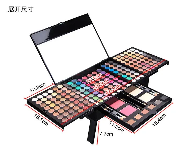 Meistverkauftes Popfeel Pro Makeup 194 Farben Matte Shimmer Palette Cosmetic Foundation Powder Blush Eyebrow Contouring Beauty Kit