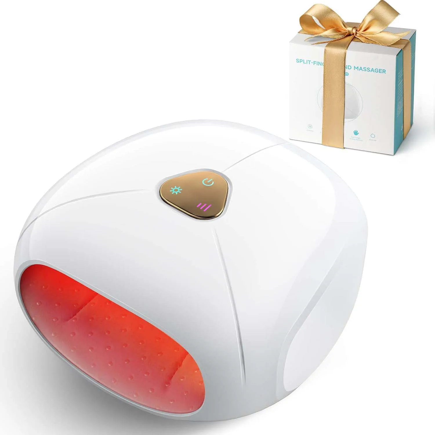 Smart Library Factory New Design Portable Air Pressure Hand Massage Machine Tool Palm Five Finger Hand Massager With Heating