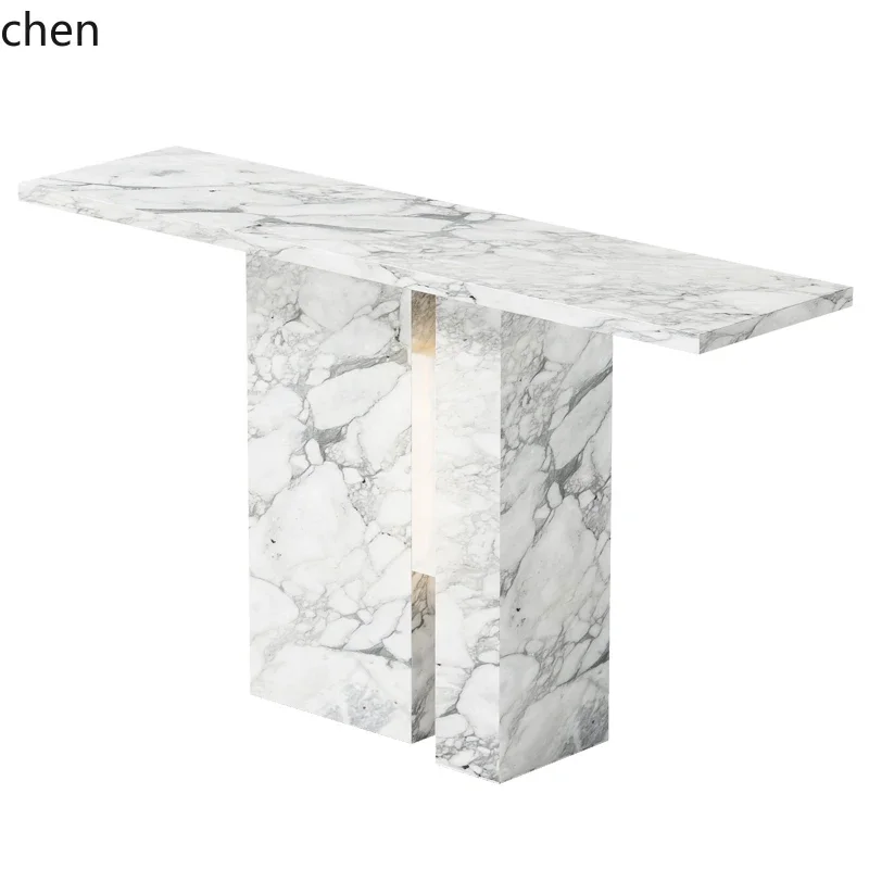 ZC high-end entry entrance, entrance table against the wall, very simple, light luxury household marble