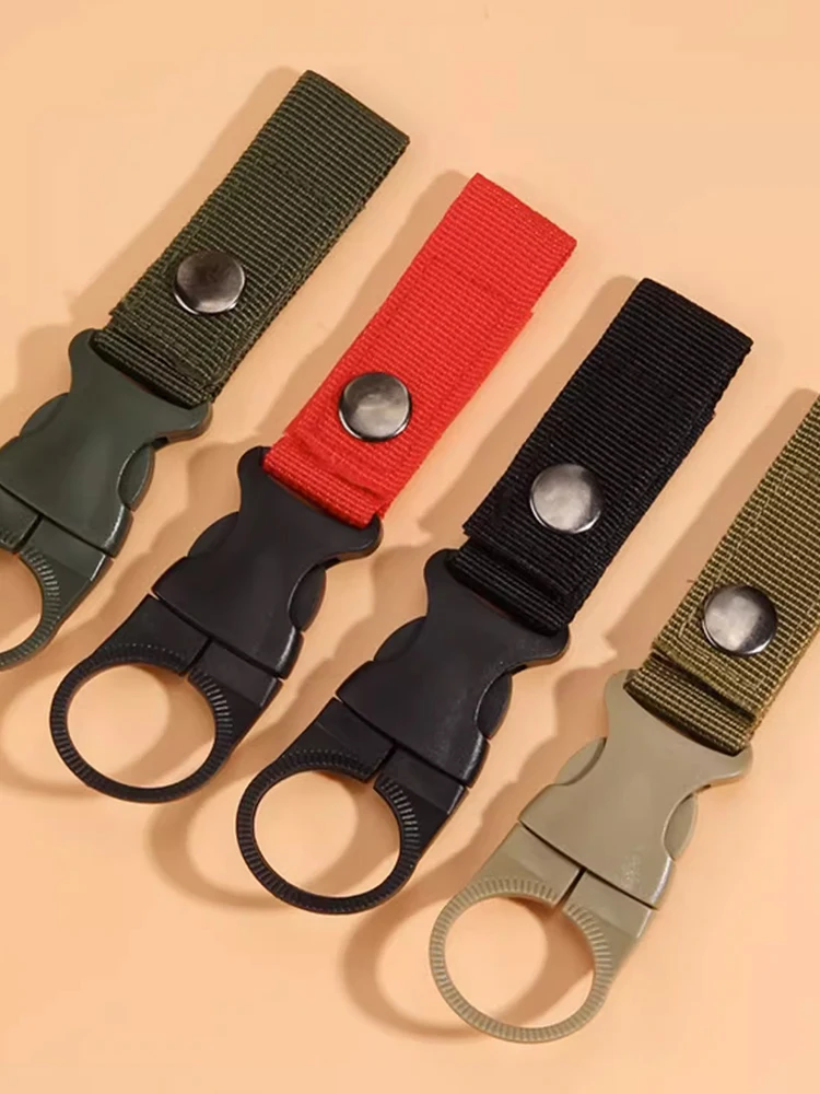 Outdoor Water Bottle Buckle Webbing Tactical Hanging Buckle Portable Suitable For Outdoor Camping, Hiking Trip