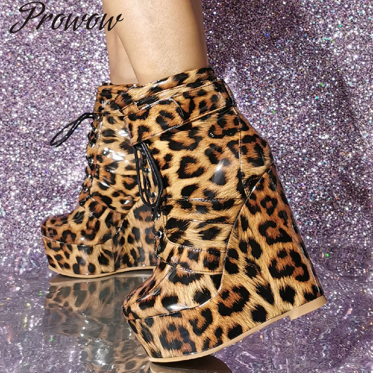 Ботильоны на высоком каблуке с леопардовым принтом на Хэллоуин, женская обувь Zapatos Mujer