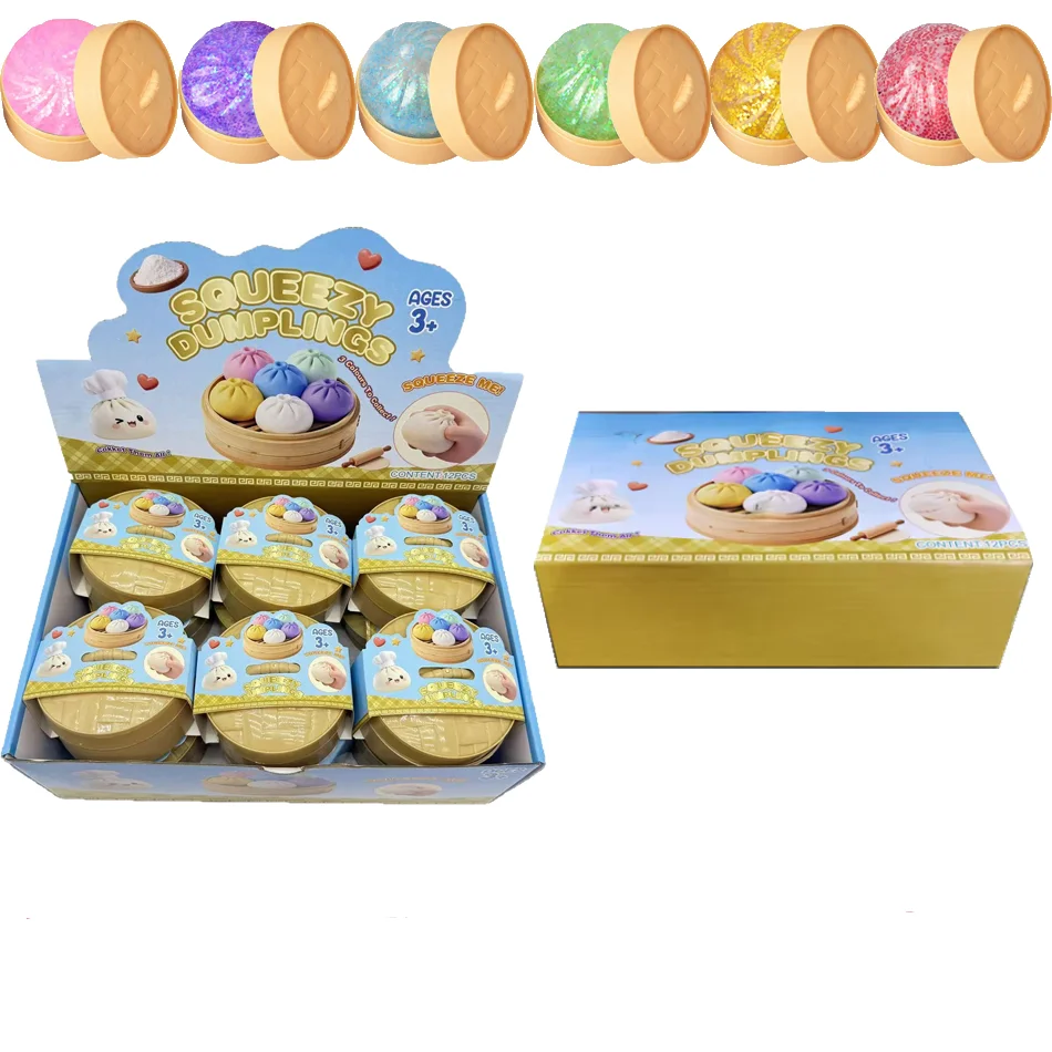 

Хит продаж: Разноцветные сенсорные игрушки-антистресс в виде пельменей и булочек с пароваркой, имитирующие еду, сжимаемые игрушки-сквиши