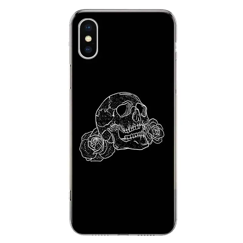 Floral Sugar Skull Phone Case For Apple iphone 16 15 14 13 12 11 Pro Max SE X XS XR 7 + 8 Plus Print Soft Cover Fundas 15 + 14 1