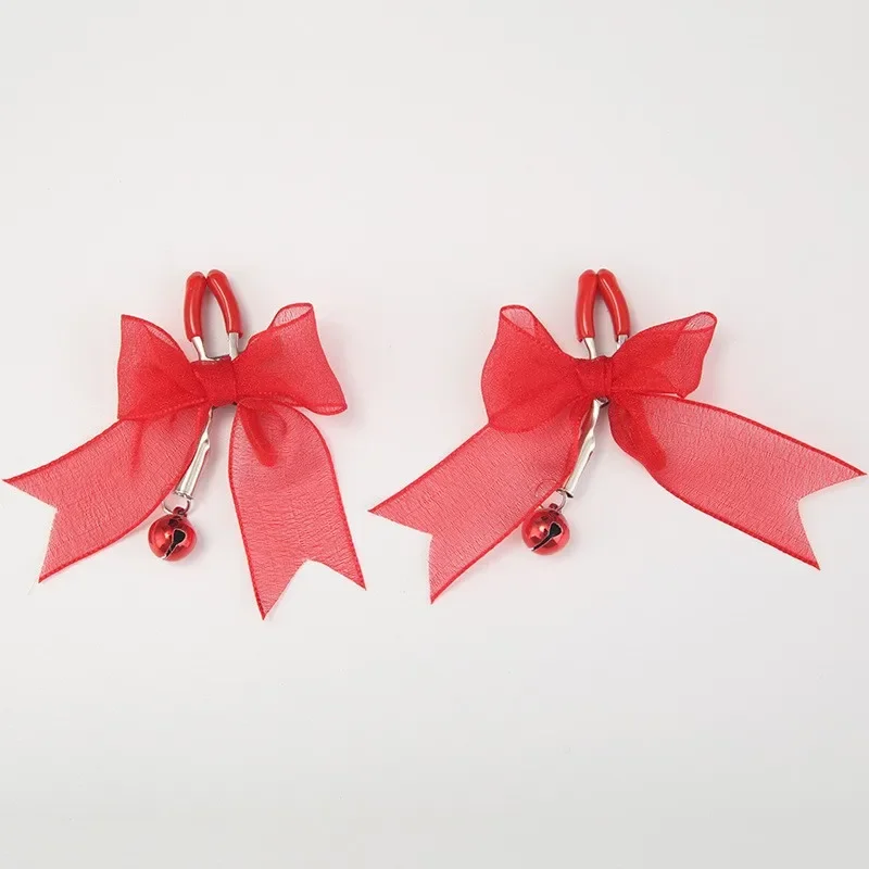 BDSM يلعب مقاطع الحلمة القوس الدانتيل مع الأجراس – لعبة الأزواج Flirty SM لتحفيز الحلمة والبظر #6