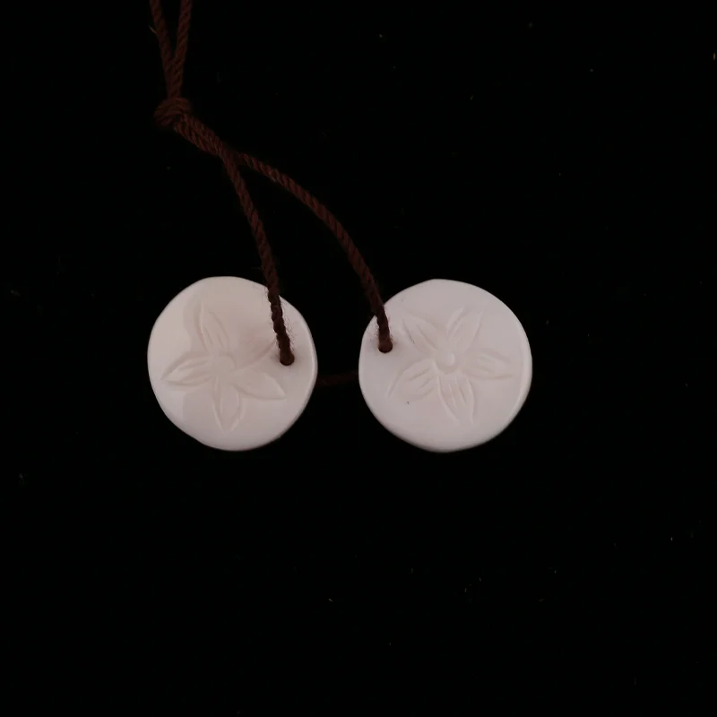 B&F White Jade Earring Beads for Jewelry Making, Handmade Natural stones beads, Stones for jewelry Making Supplies