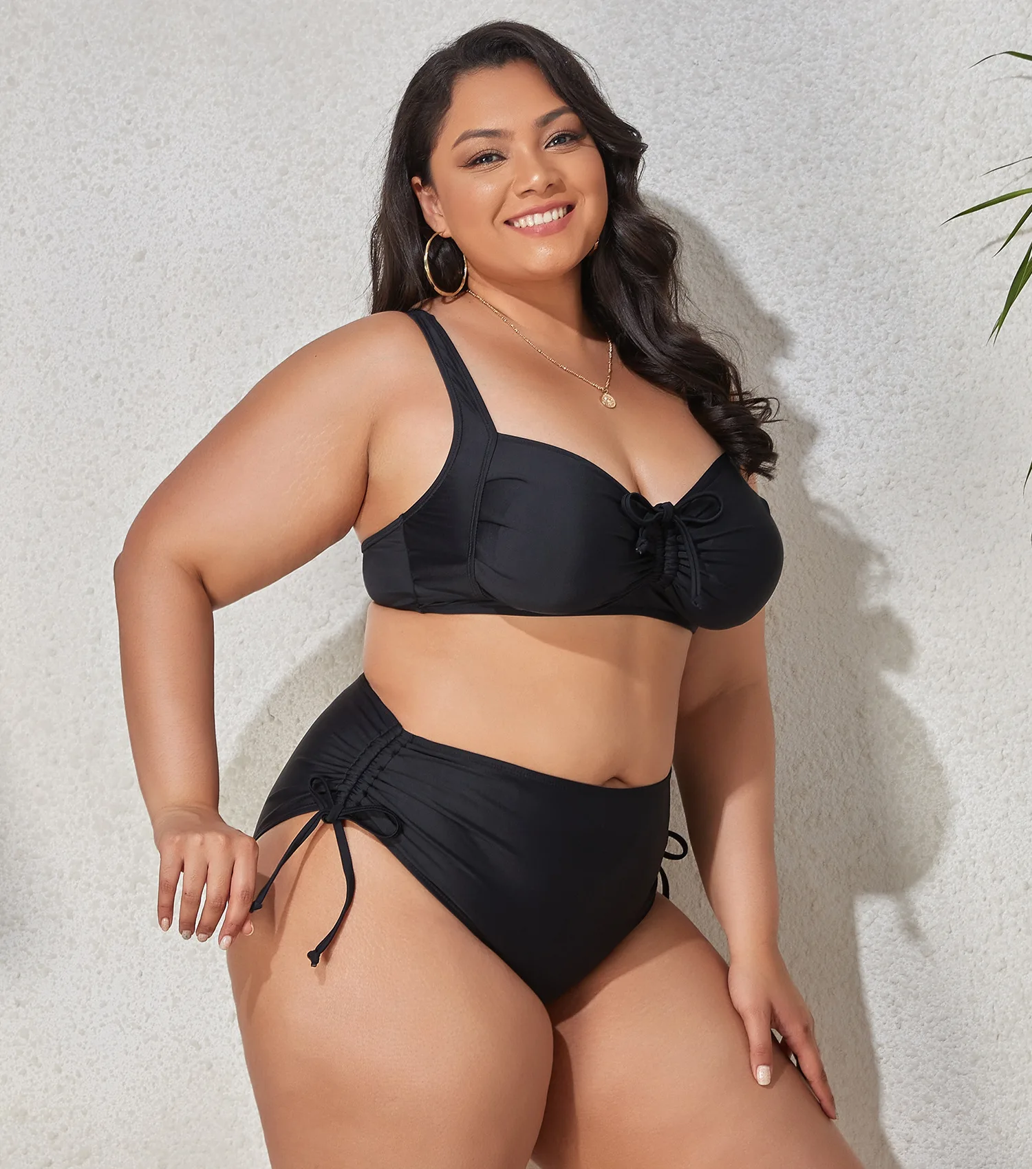 2022 Plus Size Swimwear for Women Swimsuit Large Bathing Suits Two-piece High Waist Push Up Bikini Set Sexy Separate Stylish