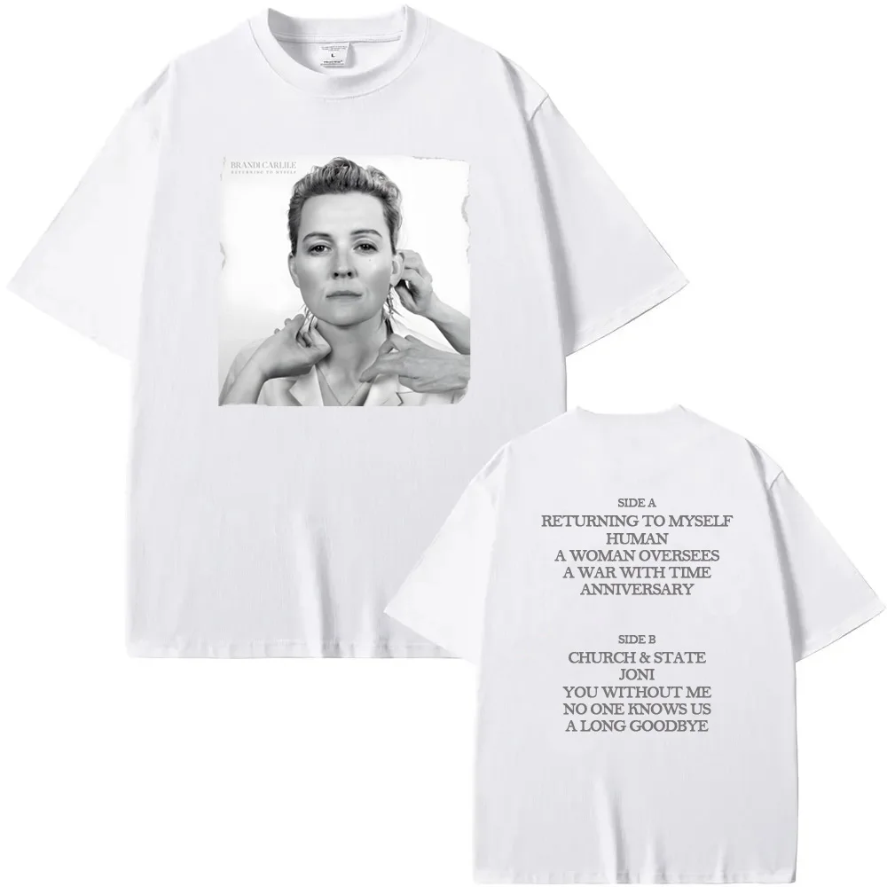 

Returning To Myself Cover Tee Brandi Carlile High Quality Tee-shirt 100%cotton Round Neck Hip Hop Style Sleeve Women/men Tees