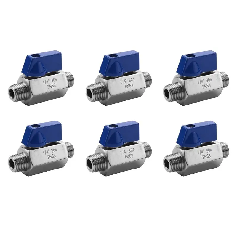 vanne-a-bille-en-acier-inoxydable-suine-6x-petite-vanne-a-bille-miniature-avec-filetage-male-npt-de-1-4-de-pouce-1-4-de-pouce-male-et-male