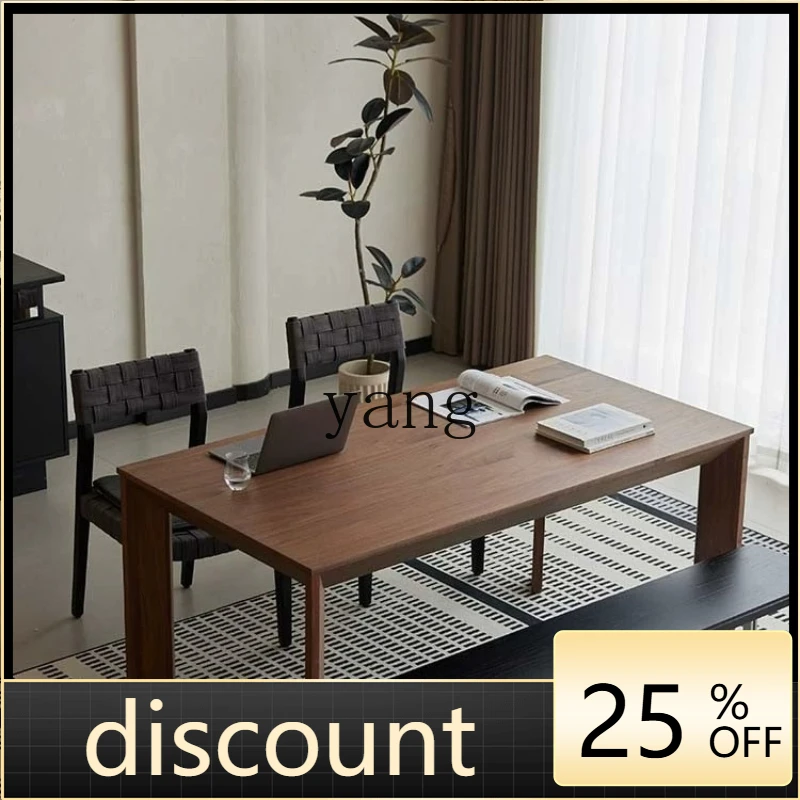 

LH workbench restaurant household medieval small apartment rectangular solid wood dining table simple