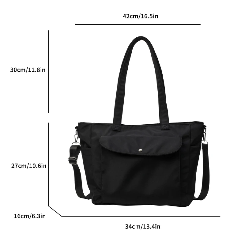 2024 New Large Capacity Waterproof Nylon Butot Bag for Class, One Shoulder Commuter Bag, Crossbody Computer Bag