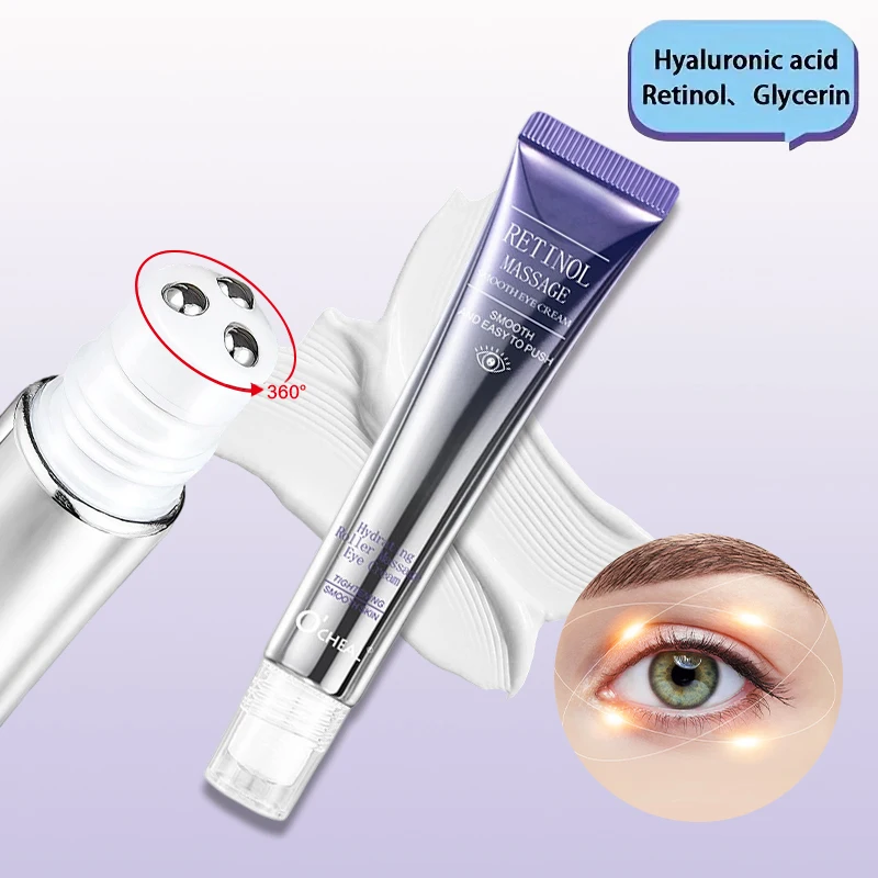 유니섹스 성인용 롤온 아이 크림 - 모든 피부 타입을 위한 레티놀이 풍부한 보습 아이 에센스, 매일 눈을 진정시키고 수분을 공급합니다.