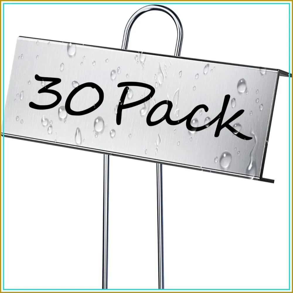 30 Pack Metal Plant Labels for Garden, Waterproof Markers with Pen