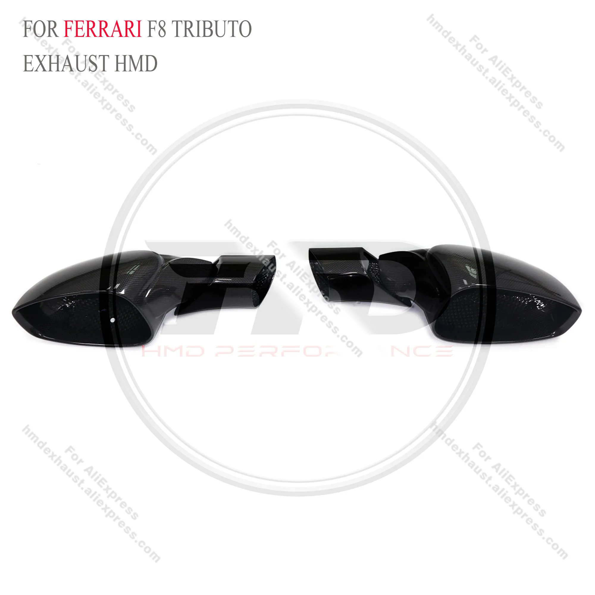 

Carbon fiber rearview mirror cover for Ferrari F8 Tributo HMD Exhaust System, Performance Quality Certification