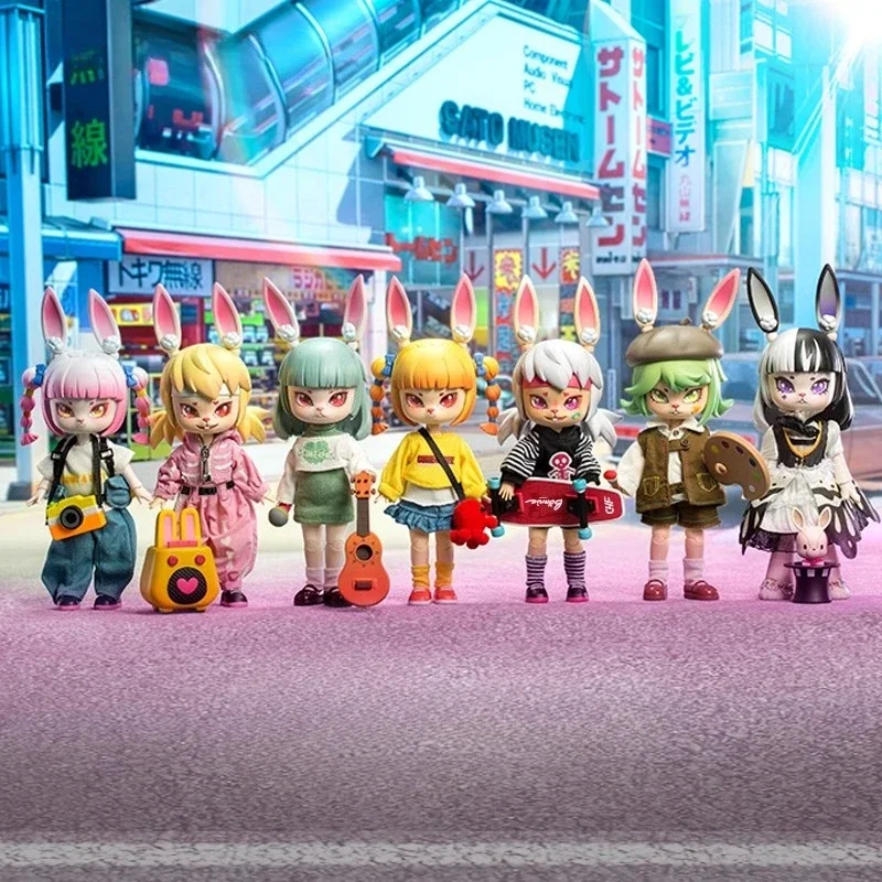 

Бонни Кролик Улица Путешествие План Серия BJD Слепая Коробка 1/12 Аниме Фигурки Kawaii Фигурки Настольный Орнамент Подарок На День Рождения