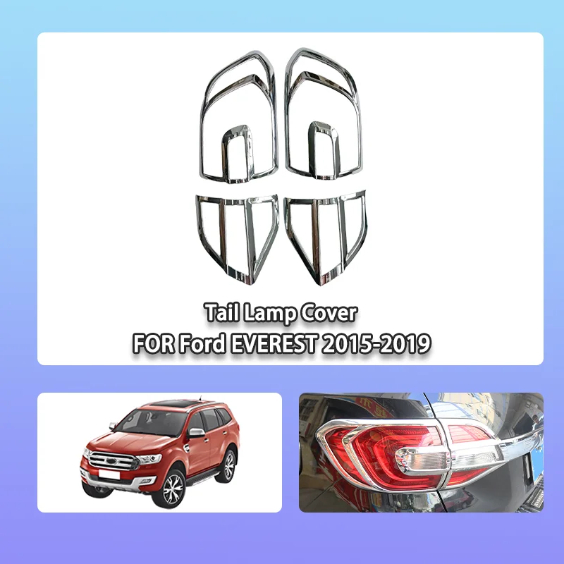 

Автомобильные аксессуары, хромированный комплект задних фонарей для Ford EVEREST 2015-2019, внешние хромированные обвесы, аксессуары, отделка