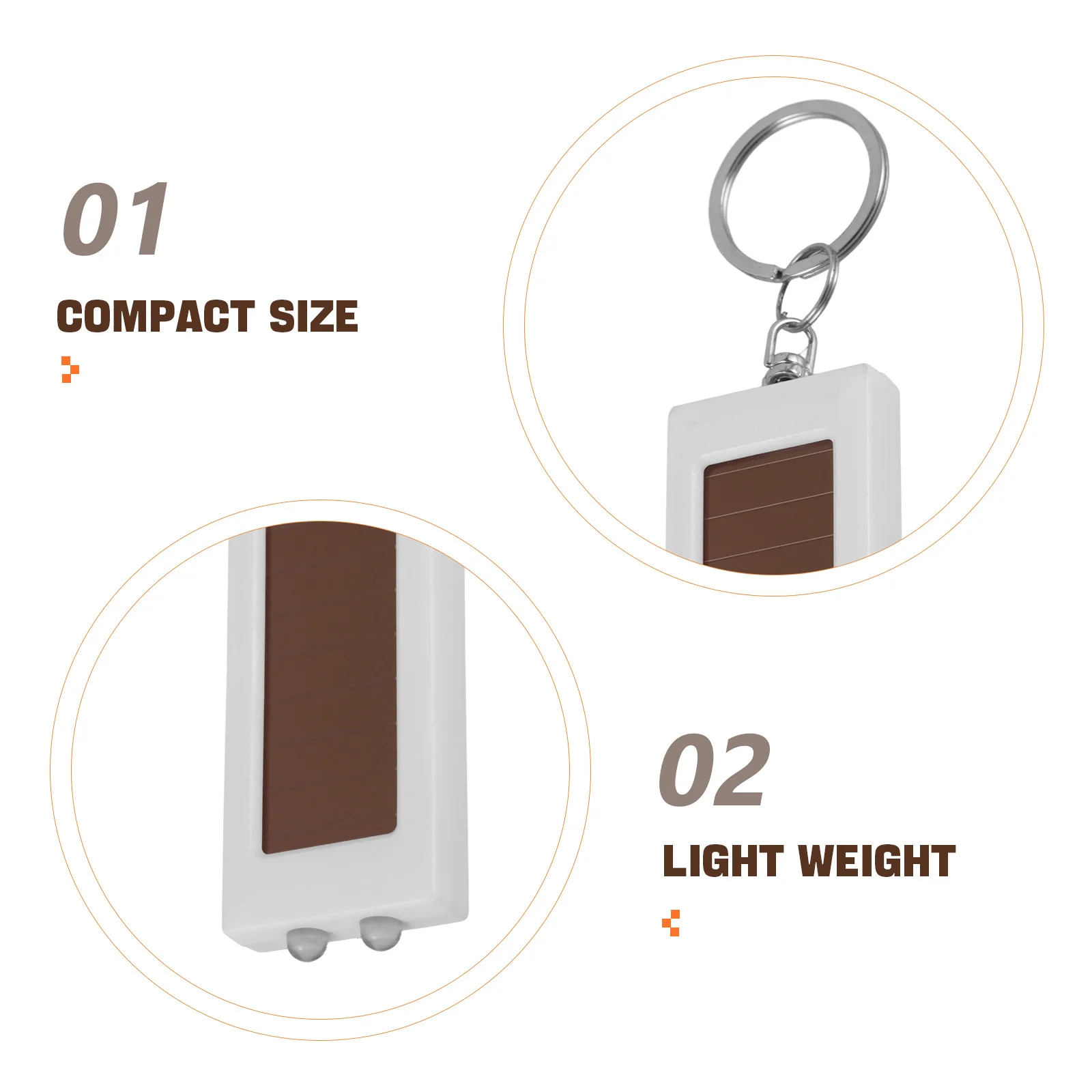 Portachiavi Torcia solare Mini Torcia portatile a LED Luce di emergenza Campeggio esterno Escursionismo Luce tascabile Torcia di emergenza solare