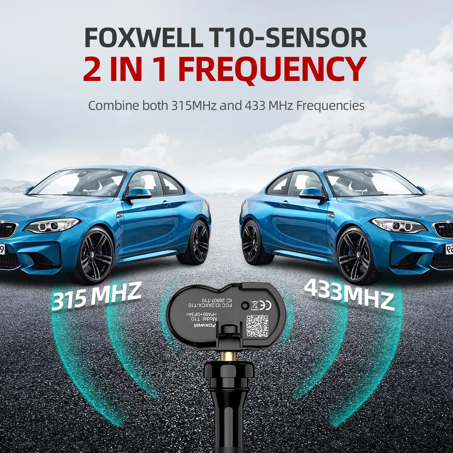 Foxwell T10 TPMS MX-Sensor 2in1 433MHz 315MHZ Senxor TPMS Universal Activate Programming Tire Pressure Monitor Diagnostic tools