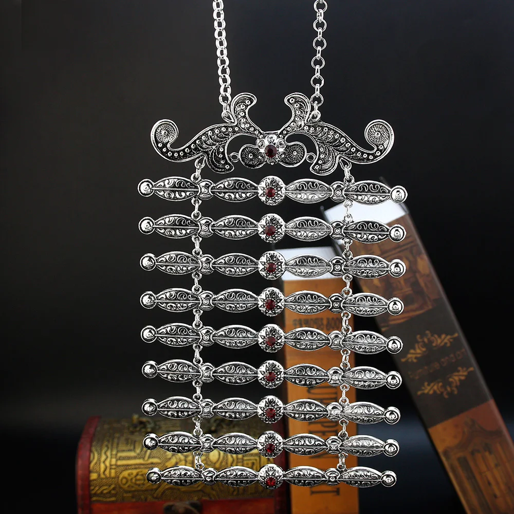 Sunspicems Vintage Turk Caucasus Breastplate Neckalce Belt Decoration For Women Caftan Chest Chain Arabic Bride Wedding Jewelry